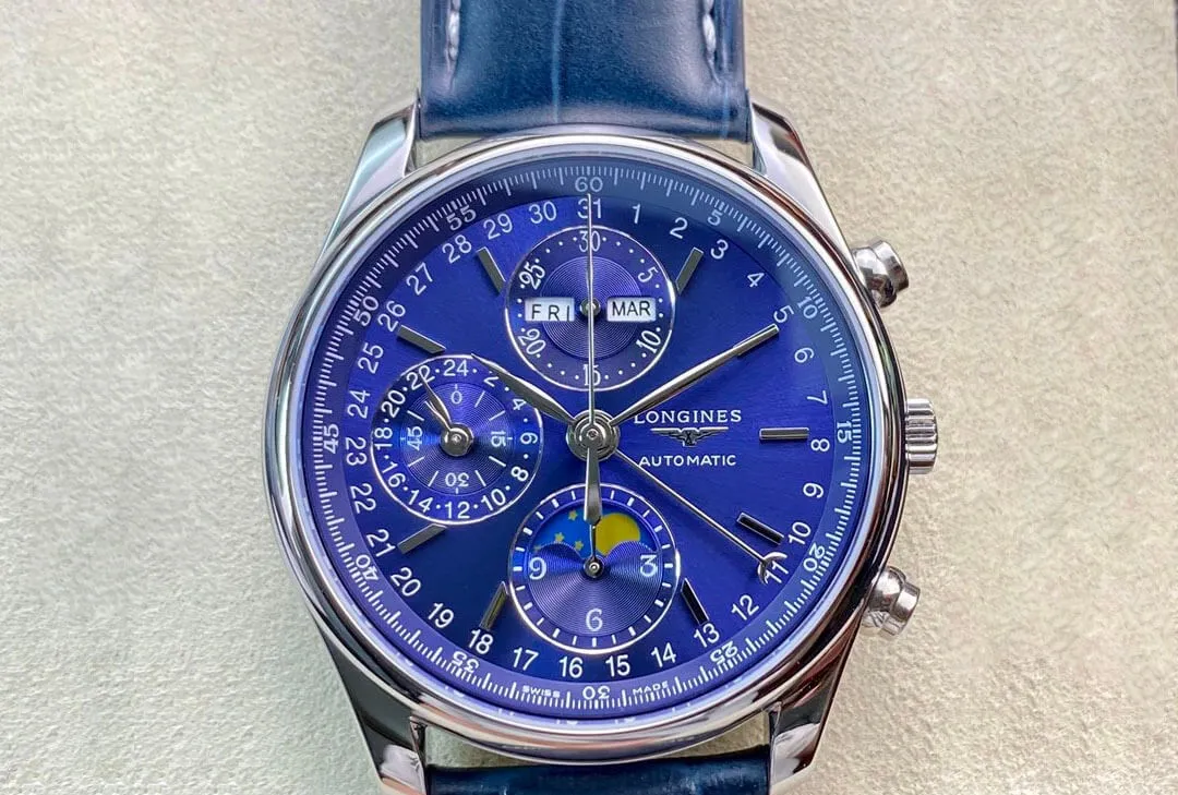 Longines Master Collection L2.773.4.92.0 YL Factory 1:1 Best Edition Replica Watch Blue Leather Strap